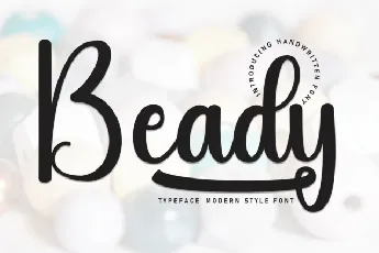 Beady Script font