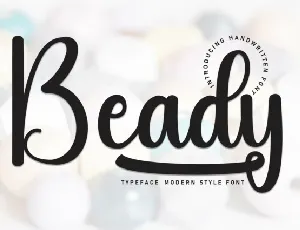 Beady Script font