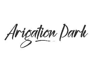 Arigation Park Demo font