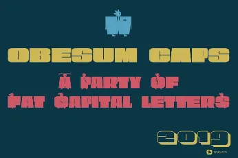 OBESUM CAPS Typeface font