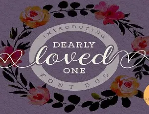 Dearly Loved One font