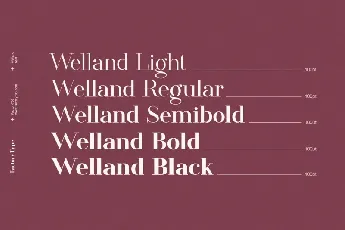 Welland font