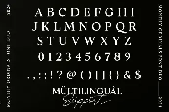 Monthy Ordinals Duo font