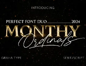 Monthy Ordinals Duo font