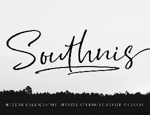 Southnis Handwritten Signature font