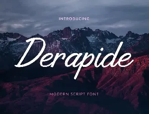 Derapide font