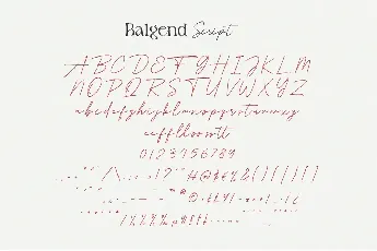 Balgend font