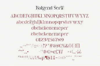 Balgend font