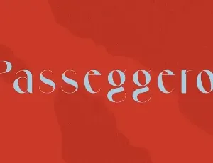 Passeggero Sans Serif font