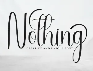 Nothing Script font