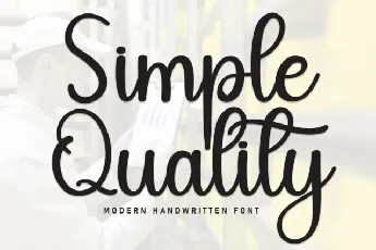 Simple Quality Script font