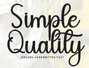 Simple Quality Script font