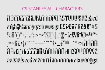 CS Stanley font