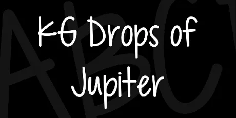 KG Drops of Jupiter font