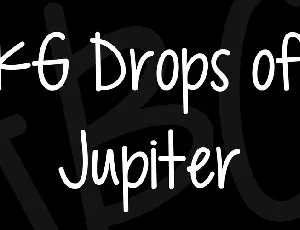 KG Drops of Jupiter font