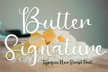 Butter Signature Typeface font