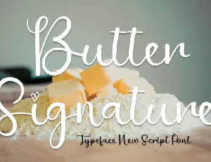 Butter Signature Typeface font