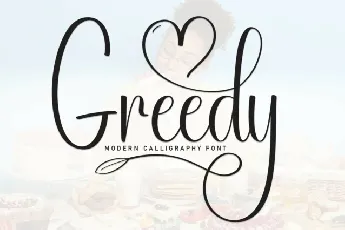 Greedy Script font