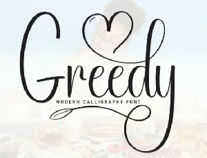 Greedy Script font