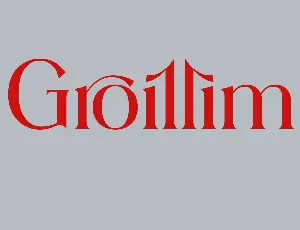 Groillim font