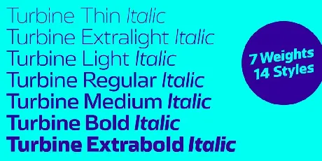 Turbine Family font