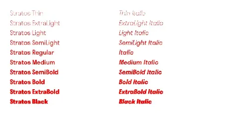 Stratos Family font