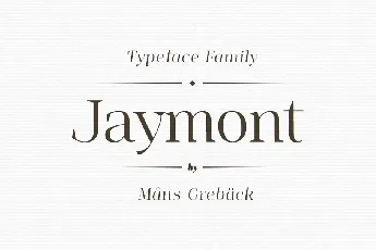 Jaymont font