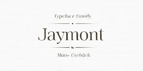 Jaymont font