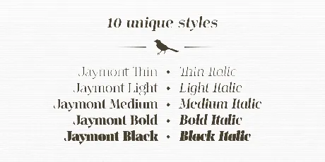 Jaymont font