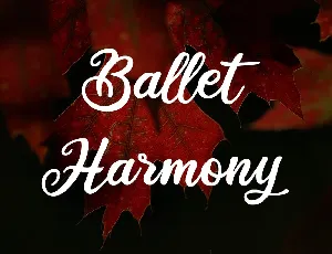 Ballet Harmony font