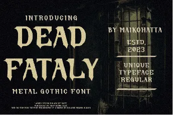 DEAD FATALY font