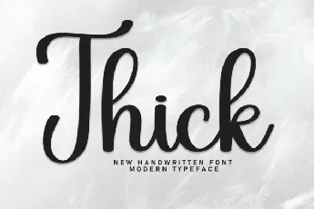 Thick Script font