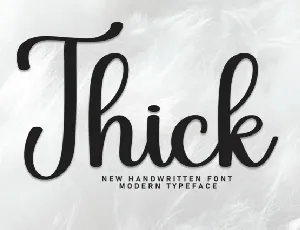 Thick Script font