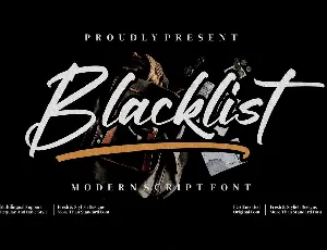 Blacklist font