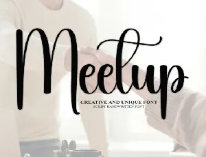 Meetup Script font