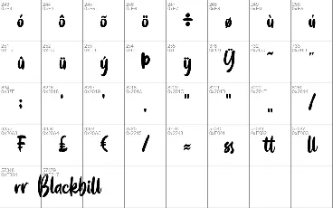 Blackbill font