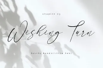 Wishing Turn Script font