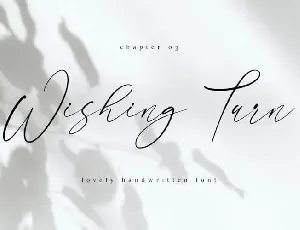 Wishing Turn Script font