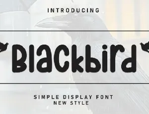 Blackbird Display font