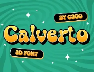 Calverto 3D font