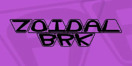 Zoidal BRK font