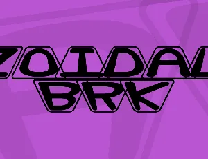 Zoidal BRK font