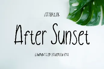 After Sunset font