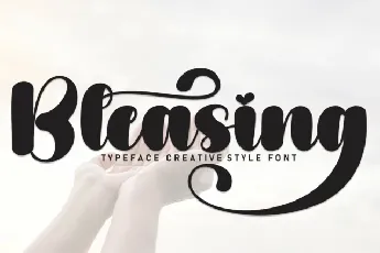 Bleasing Script font