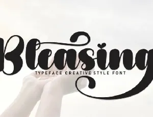 Bleasing Script font