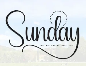 Sunday Script font