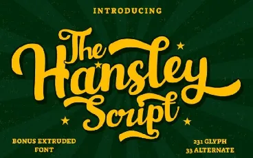 Hansley Script font