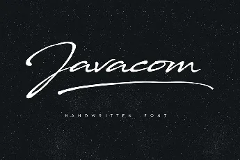 Javacom Script Free font