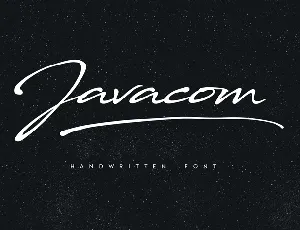 Javacom Script Free font