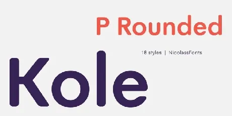 Kole P Rounded font